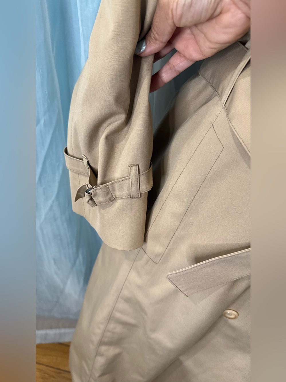 Vintage London Fog Maincoat Trench Coat Women’s 12 Regular Tan Belted Zip Liner - Picture 3 of 16